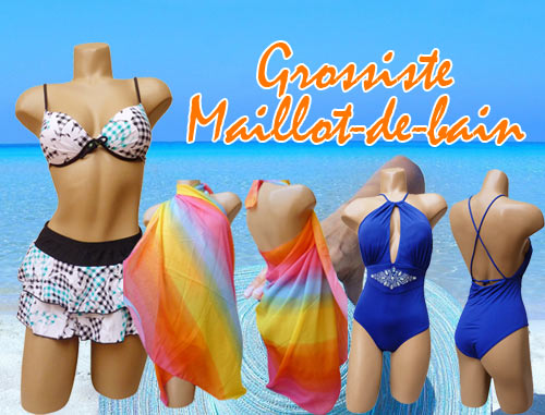 2020 : Grossiste Maillot de Bain vous propose de découvrir ses maillots de bain pour Homme, shorts, boxers, slips ou bermudas pour Femme, 1, 2 ou 3 pièces, pour Enfant et ses accessoires, sacs, serviettes...